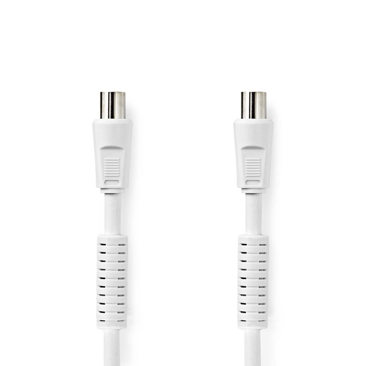 Nedis Koaxialkabel | IEC (Koax) Hane | IEC (Koax) Hona | Nickelplaterad | 120 dB | 75 Ohm | Fyra skydd | 1.00 m | Rund | PVC