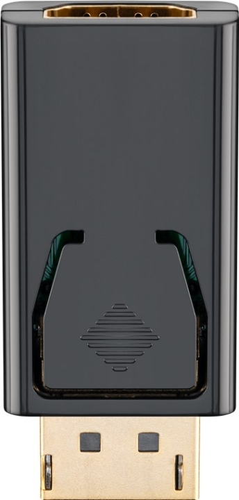 Goobay DisplayPort™/HDMI™-adapter 1.1, Guldpläterad Displayport™ plugg > HDMI™-uttag (typ A)