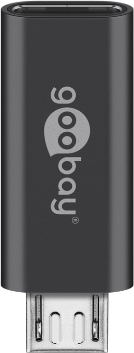 Goobay Micro-USB/USB-C™ OTG Hi-Speed-adapter för anslutning av laddkablar USB-C™ uttag > USB 2,0 mikro plugg (typ B)