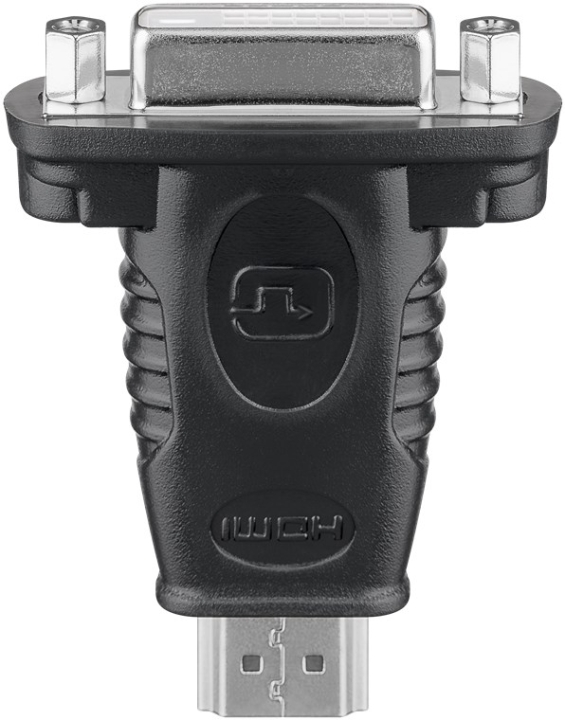 Goobay HDMI™/DVI-D-adapter, förnicklad HDMI™-kontakt (typ A) > DVI-D-uttag Dual-Link (24+1 poler)