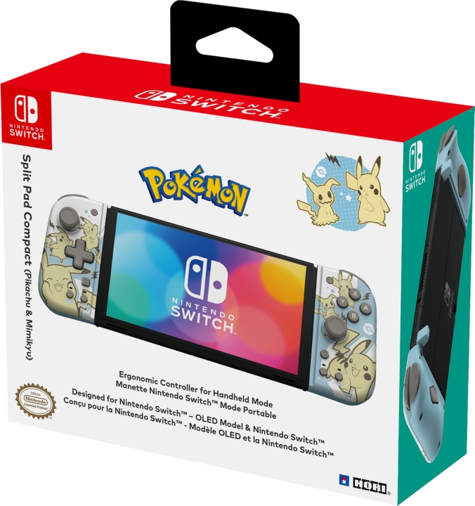 Hori Split Pad Compact -spelkontroll, Pikachu, Switch / Switch OLED