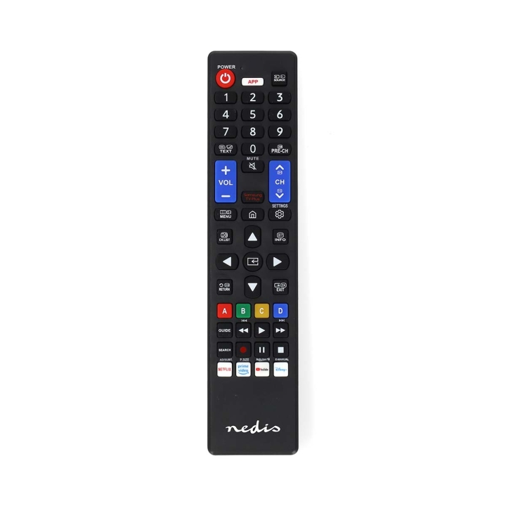 Nedis Ersättnings Fjärrkontroll | Passar till: Samsung | Förprogrammerad | 1 Enhet | Amazon Prime / Disney + Button / Netflix Knapp / Smarthem knapp / Youtube Knapp