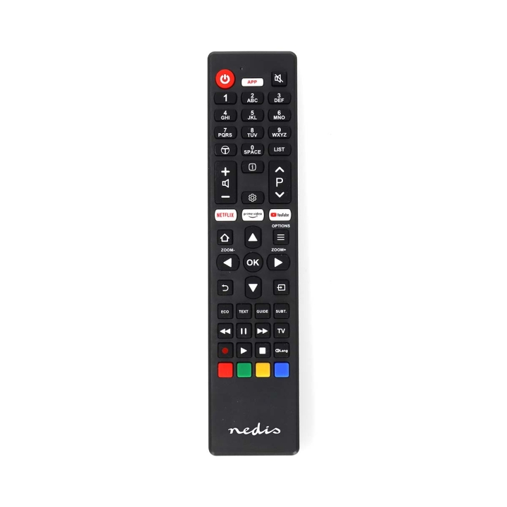 Nedis Ersättnings Fjärrkontroll | Passar till: TCL/Thomson | Förprogrammerad | 1 Enhet | Amazon Prime / Netflix Knapp / Youtube Knapp