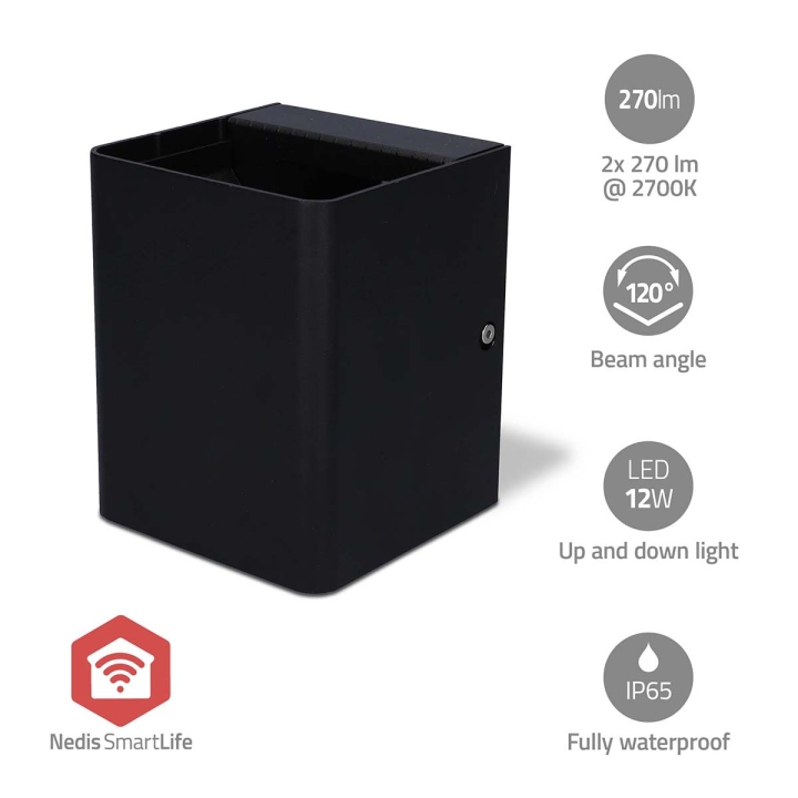 Nedis Smartlife utomhusljus | 2 x 270 lm | Zigbee 3.0 | 12 + 4 W | RGB / Varm Vit | 2700