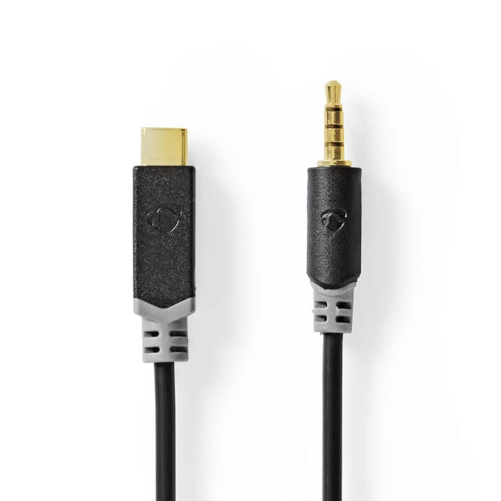 Nedis USB-C™ Adapter | USB 2.0 | USB-C™ Hane | 3.5 mm Hane | 1.00 m | Rund | Guldplaterad | PVC