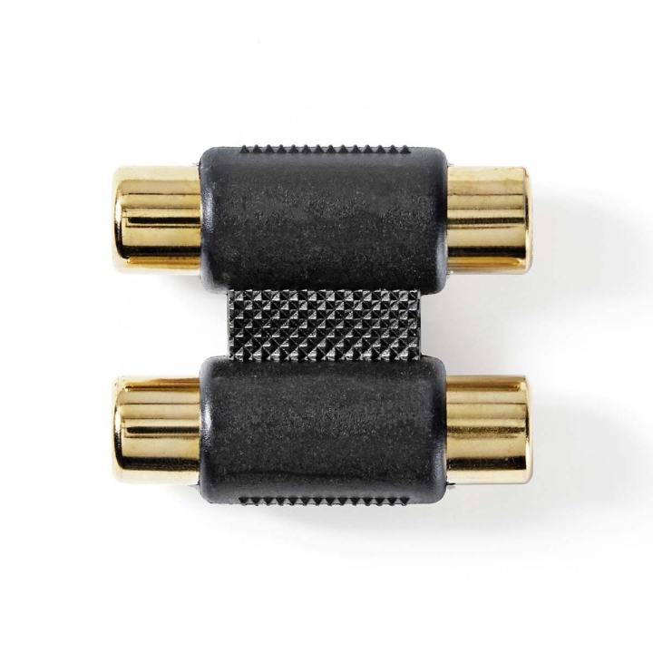Nedis Stereo Audio Adapter | 2x RCA Hona | 2x RCA Hona | Guldplaterad | Rak | ABS