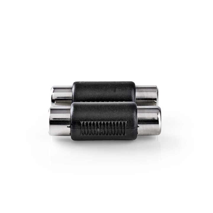 Nedis Stereo Audio Adapter | 2x RCA Hona | 2x RCA Hona | Nickelplaterad | Rak | ABS