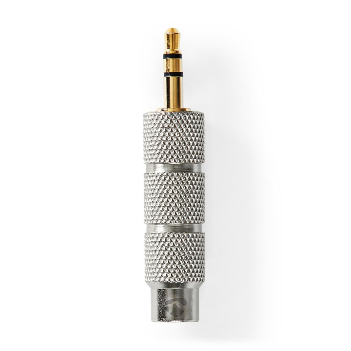 Nedis Stereo Audio Adapter | 3.5 mm Hane | 6.35 mm Hona | Guldplaterad | Rak | Aluminium / Zinc | Guld / Metall