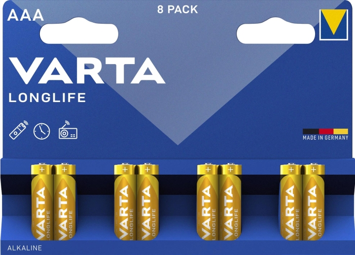 Varta Longlife AAA-Batterier, 8-Pack