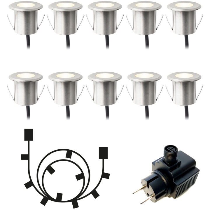 LightsOn Dexter Decklight 10-pack Silver Startpaket