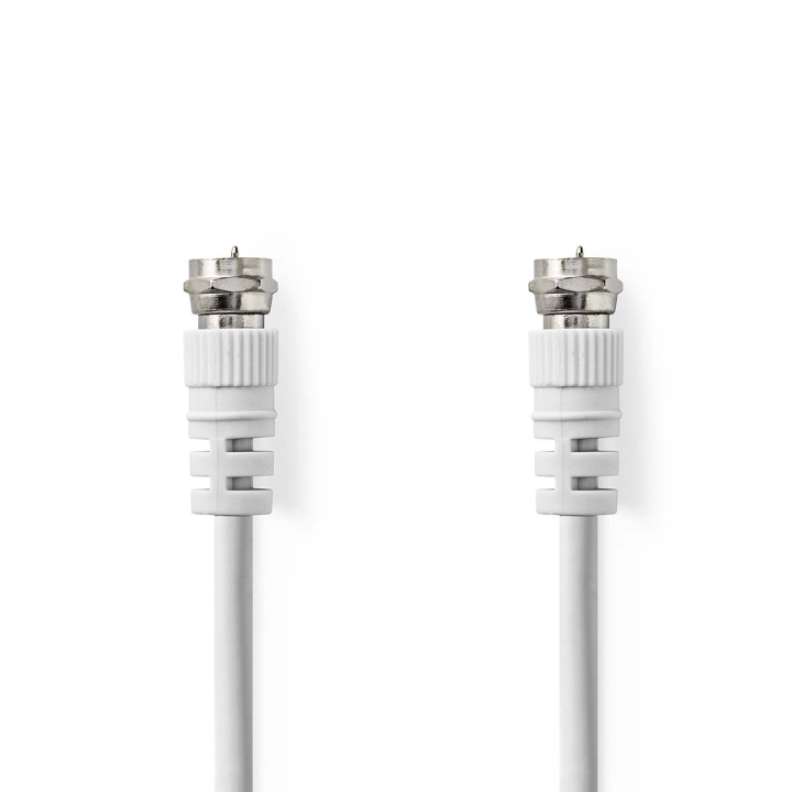 Nedis Satellite & Antenn kabel | F Hane | F Hane | Nickelplaterad | 50 dB | 75 Ohm | Dubbelskärmad | 5.00 m | Rund | PVC