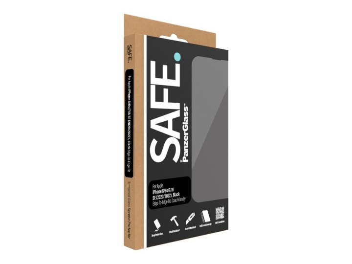 PanzerGlass SAFE. by PanzerGlass Skärmskydd Svart Transparent Apple iPhone 6, 6s, 7, 8 , SE (2:a generationen), SE (3:e generationen)