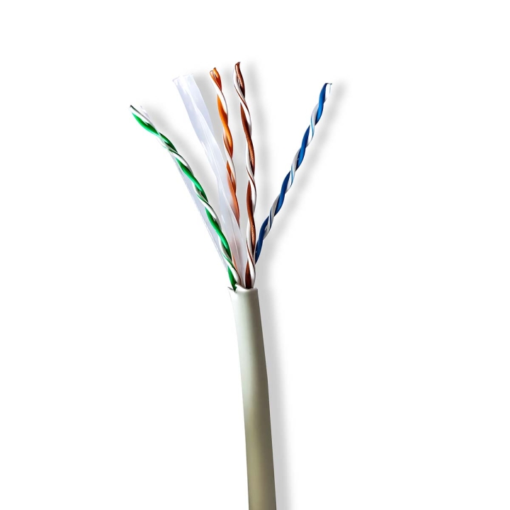 Nedis CAT6 nätverkskabel rulle | Stranded | U/UTP | Bar koppar | 305 m | Inomhus | Rund | LSZH