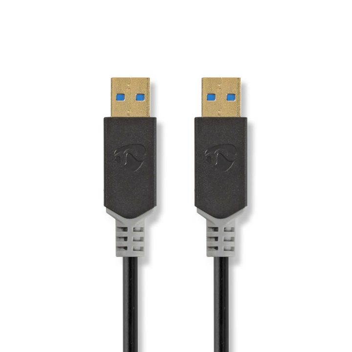 Nedis USB-kabel | USB 3.2 Gen 1 | USB-A Hane | USB-A Hane | 18 W | 5 Gbps | Guldplaterad | 2.00 m | Rund | PVC