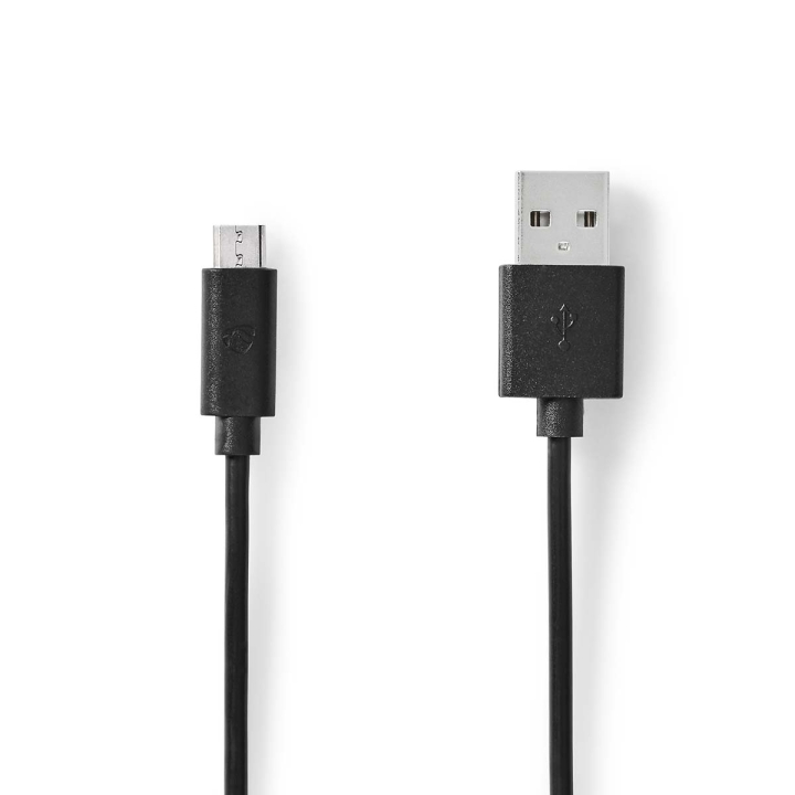 Nedis USB-kabel | USB 2.0 | USB-A Hane | USB Micro-B Hane | 11 W | 480 Mbps | Nickelplaterad | 2.00 m | Rund | PVC