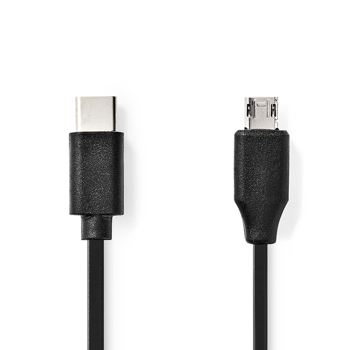 Nedis USB-kabel | USB 2.0 | USB-C™ Hane | USB Micro-B Hane | 18 W | 480 Mbps | Nickelplaterad | 1.00 m | Rund | PVC