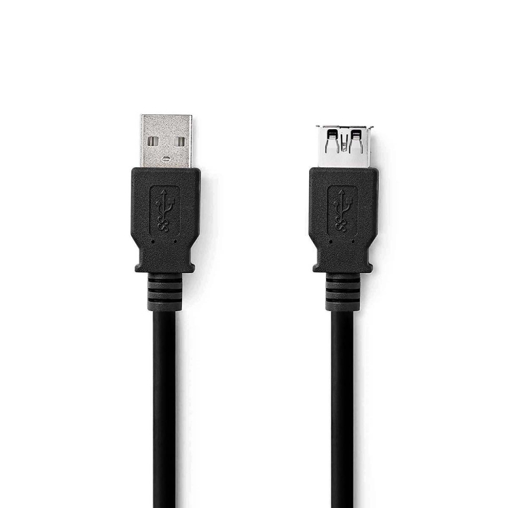 Nedis USB-kabel | USB 3.2 Gen 1 | USB-A Hane | USB-A Hona | 18 W | 5 Gbps | Nickelplaterad | 1.00 m | Rund | PVC
