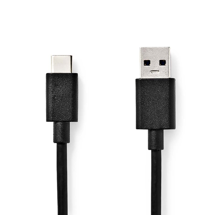 Nedis USB-kabel | USB 3.2 Gen 1 | USB-A Hane | USB-C™ Hane | 15 W | 5 Gbps | Nickelplaterad | 1.00 m | Rund | PVC