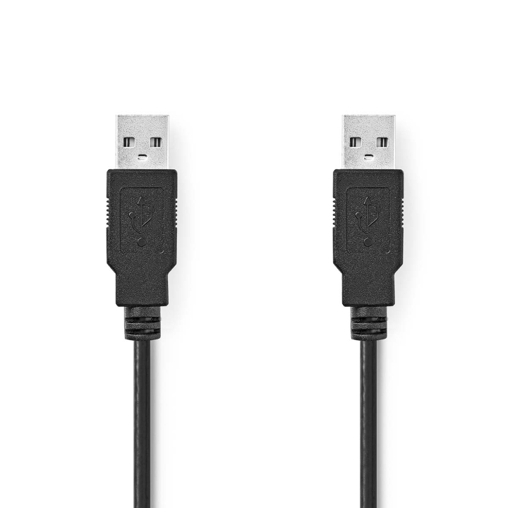 Nedis USB-kabel | USB 2.0 | USB-A Hane | USB-A Hane | 18 W | 480 Mbps | Nickelplaterad | 2.00 m | Rund | PVC