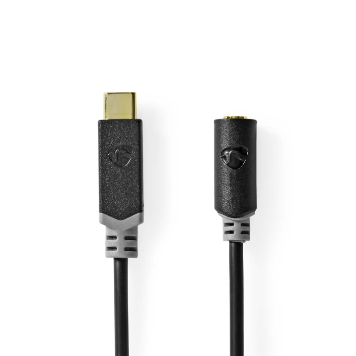 Nedis USB-C™ Adapter | USB 2.0 | USB-C™ Hane | 3.5 mm Hona | 1.00 m | Rund | Guldplaterad | PVC