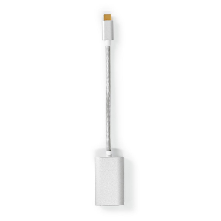 Nedis USB-C™ Adapter | USB 3.2 Gen 1 | USB-C™ Hane | DisplayPort Hona / USB-C™ Hona | 4K@60Hz | Power delivery | 0.20 m | Rund | Guldplaterad | Flätad / Nylon
