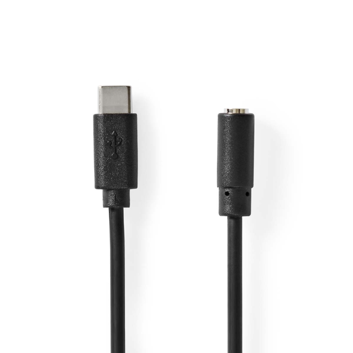 Nedis USB-C™ Adapter | USB 2.0 | USB-C™ Hane | 3.5 mm Hona | 1.00 m | Rund | Nickelplaterad | PVC