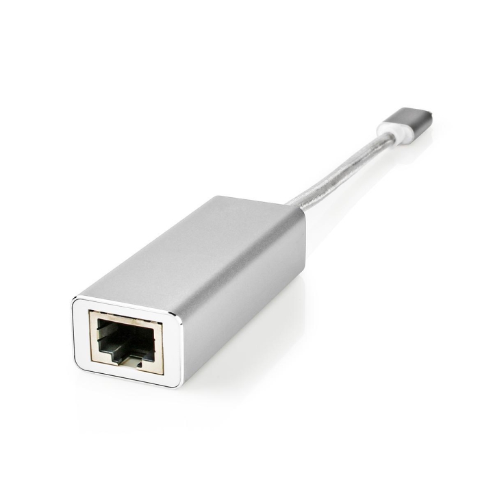 Nedis USB-nätverkskort | USB 3.2 Gen 1 | 1 Gbps | USB-C™ Hane | RJ45 Hona | 0.20 m | Rund | Guldplaterad | Förtent