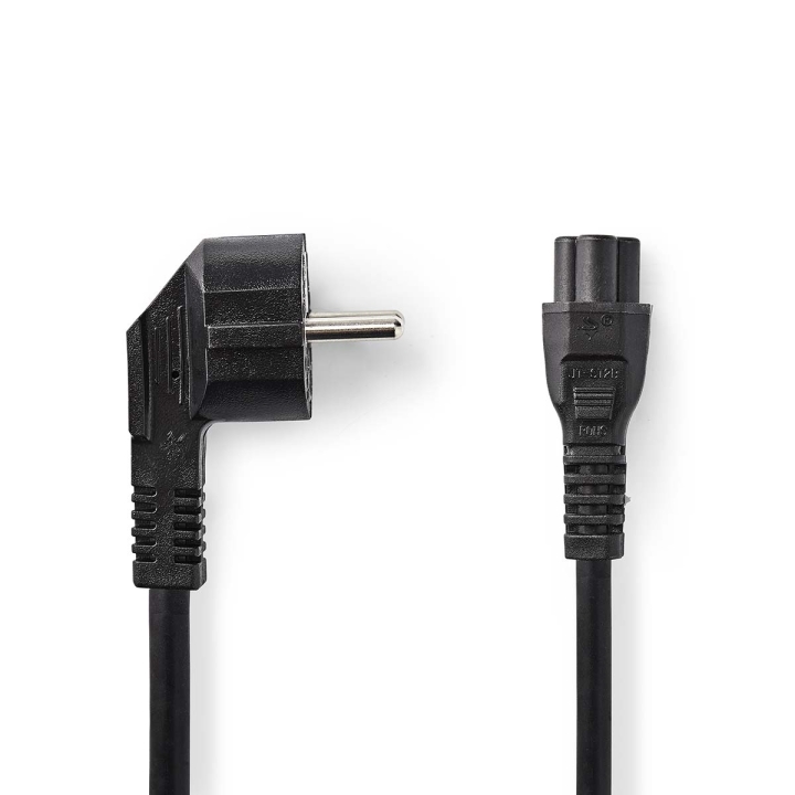 Nedis Strömkabel | Strömkontakt Hane | IEC-320-C5 | Vinklat | Rak | Nickelplaterad | 5.00 m | Rund | PVC