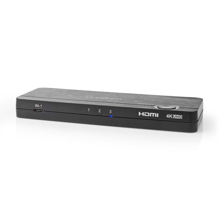 Nedis HDMI ™ Omvandlare | USB-C™ Female / 2x HDMI™ Input / 4x USB A Female | 1x HDMI™ Output | Envägs | 4K@60Hz | 18 Gbps