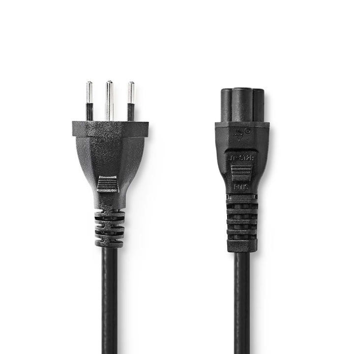 Nedis Strömkabel | CH typ 12 | IEC-320-C5 | Rak | Rak | Nickelplaterad | 2.00 m | Rund | PVC