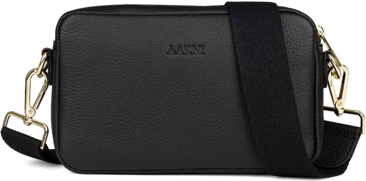 Aarni Crossbody Bag, svart, guldfärgad dragkedja