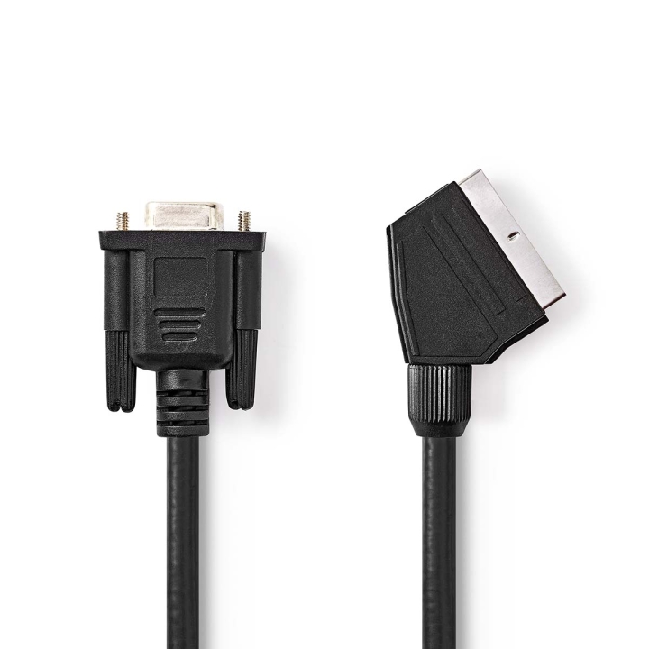 Nedis SCART-kabel | SCART Hane | VGA hona 15p | Nickelplaterad | 480p | 2.00 m | Rund | PVC