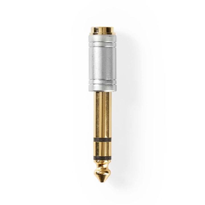Nedis Stereo Audio Adapter | 6.35 mm Hane | 3.5 mm Hona | Guldplaterad | Rak | Metall