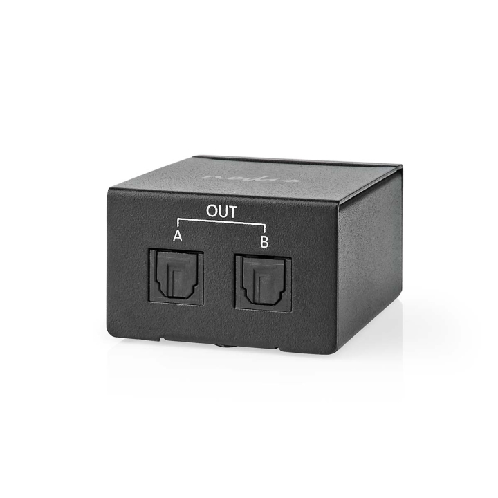 Nedis TosLink Splitter | Tvåvägs | Ingång för audio/video/dataanslutningar: TosLink Female | Audio / video / dataanslutningar utgång: 2x TosLink | Knapp