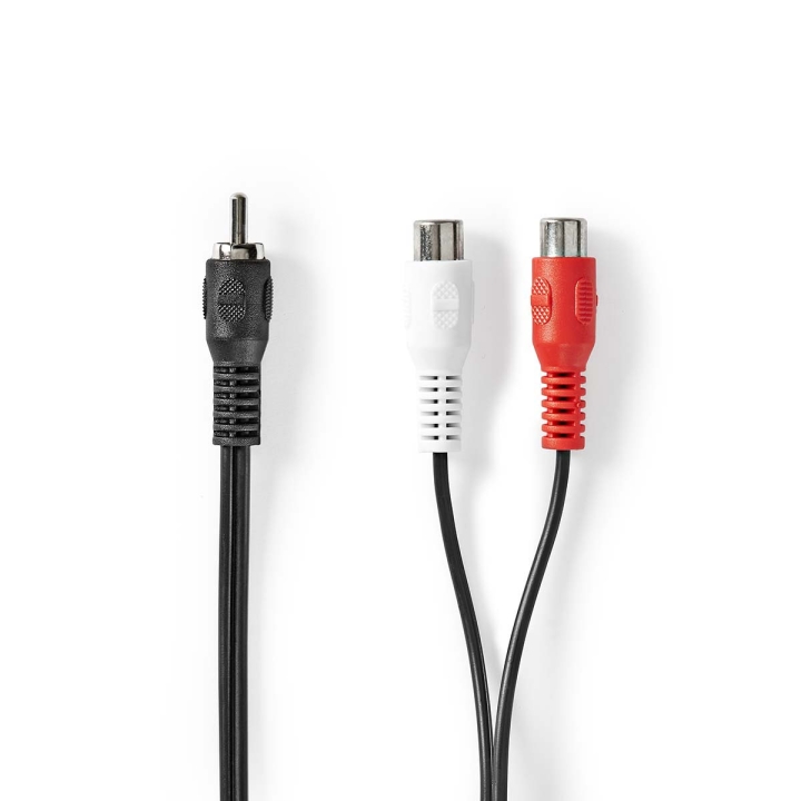 Nedis subwoofer Kabel | RCA Hane | 2x RCA Hona | Nickelplaterad | 0.20 m | Rund | 5.0 x 2.5 mm