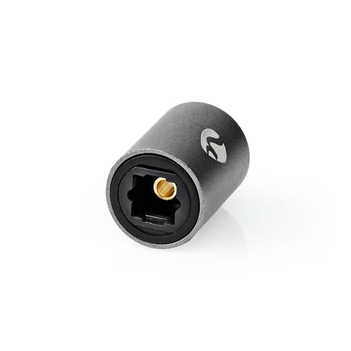 Nedis TosLink Adapter | TosLink Hona | TosLink Hona | Rak | Metall | Grått Med Metall
