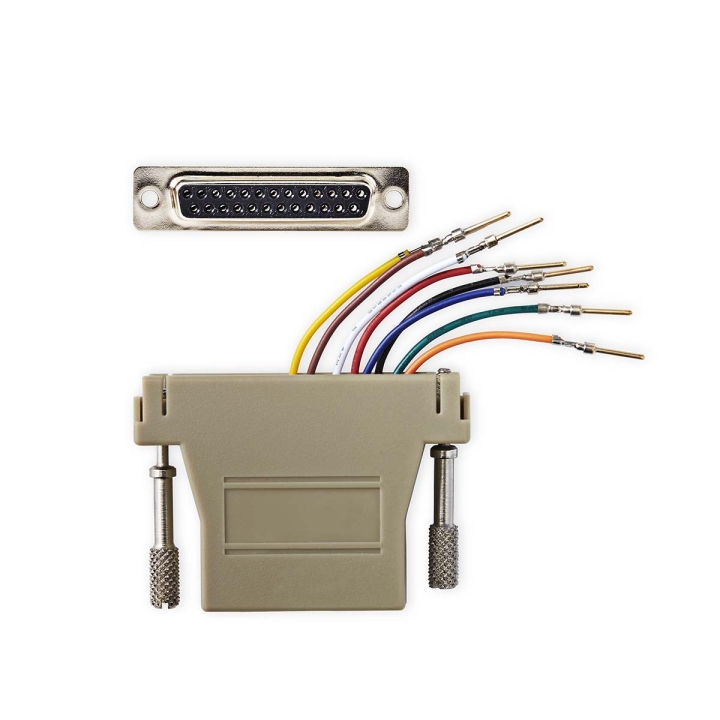 Nedis Serial adapter | Adapter | D-SUB 25-Pin Hona | RJ45 Hona | Nickelplaterad | ABS