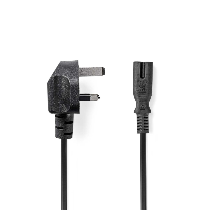 Nedis UK-strömkabel | UK Hane | IEC-320-C7 | 2.00 m | Ja | 2 x 0.75 mm² | Koppar | Rund | Nickelplaterad | UK | PVC | Nätkontakt: UK / Type G | 250 V AC
