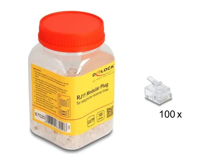 DeLOCK RJ11 Modular Plug 100 pcs