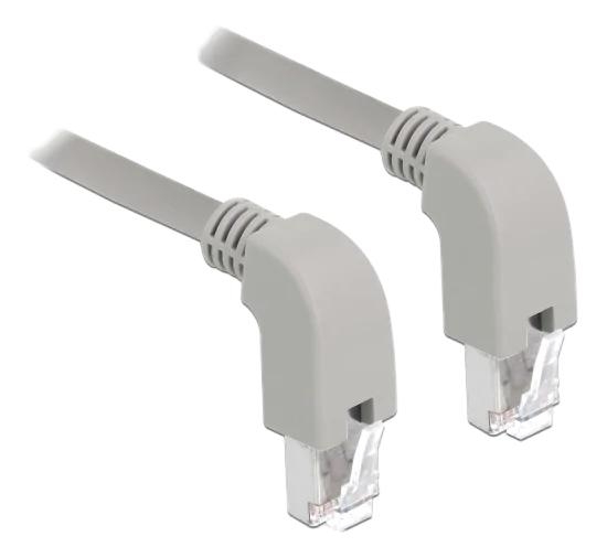 DeLOCK Network cable RJ45 Cat.6A S/FTP downwards angled 1m
