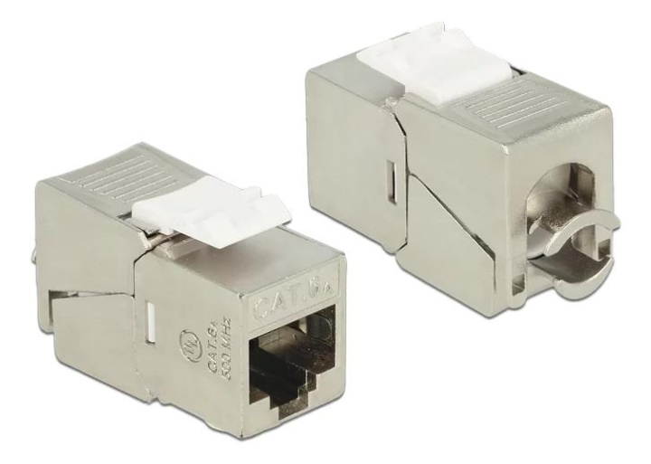 DeLOCK Keystone Module RJ45 jack > LSA Cat.6A STP compact