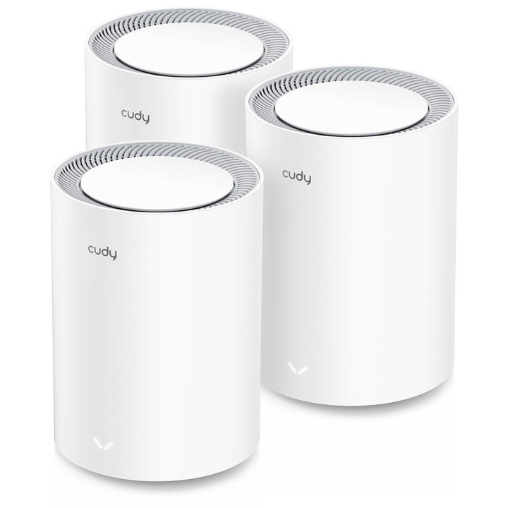 CUDY Mesh Solution M3000 3-pk WF6 AX3000 Gigabit 2.5G White