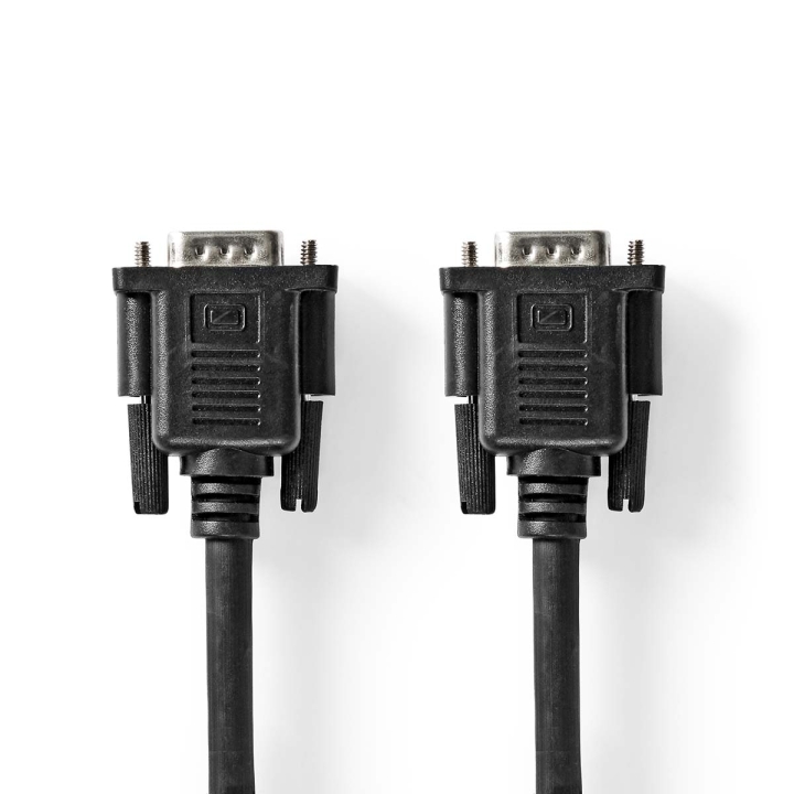 Nedis VGA-kabel | VGA Hane | VGA hona 15p | Nickelplaterad | Maximal upplösning: 1280x800 | 2.00 m | Rund | ABS