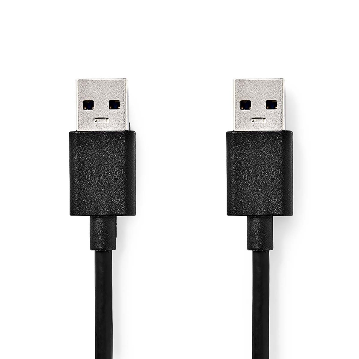 Nedis USB-kabel | USB 3.2 Gen 1 | USB-A Hane | USB-A Hane | 18 W | 5 Gbps | Nickelplaterad | 1.00 m | Rund | PVC