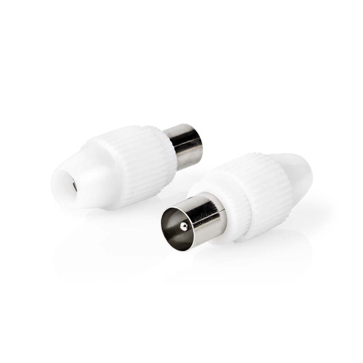 Nedis IEC (coax) | Rak | Hane | Nickelplaterad | 75 Ohm | Skruva | Kabel input diameter: 7.0 mm | Metall / PVC