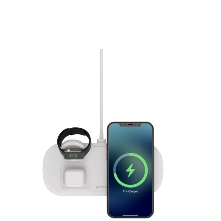 Devia trådlös laddare 3in1 Smart 15W