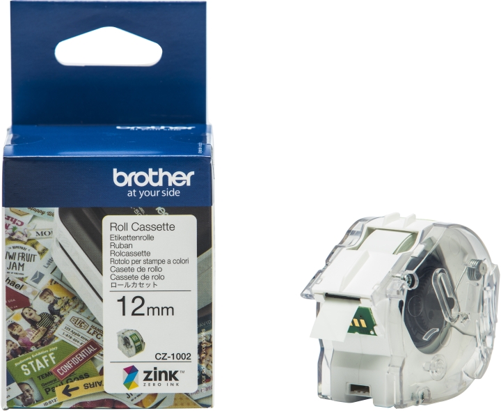 Brother CZ1002 självhäftande tejp, 12 mm x 5 m