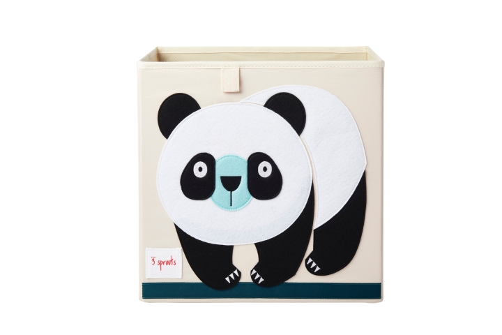 3 Sprouts Förvaringslåda - Svartvit Panda