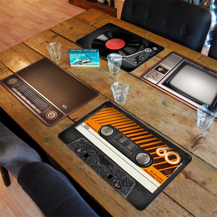 MikaMax Retro-placemats - sett med 4 (03777)