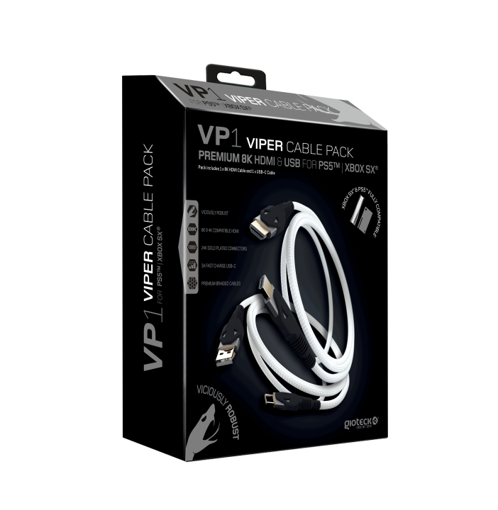 Gioteck Premium HDMI & USB-C kabelpaket (Uni)